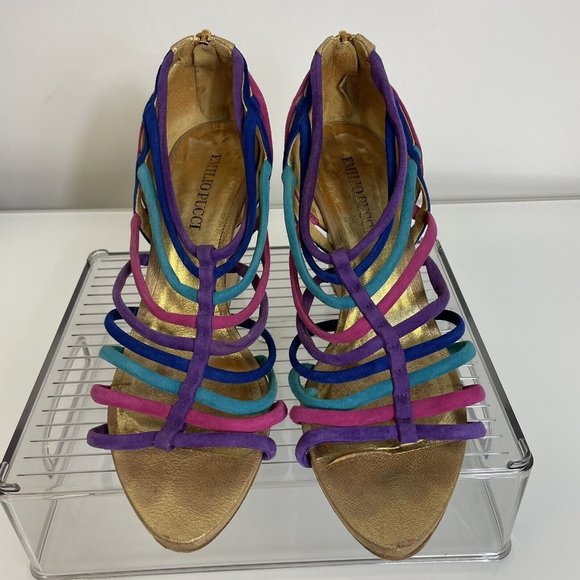 Emilio Pucci Wedges Sz 38 (Read Description) - Picture 1 of 14